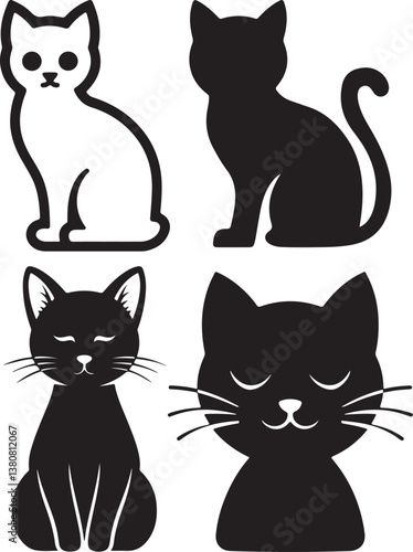 Cat Lover Silhouette Illustration Art
