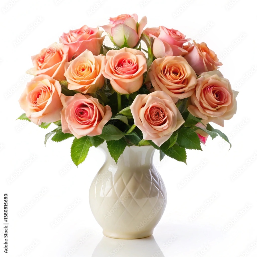 Fototapeta premium bouquet of roses in vase