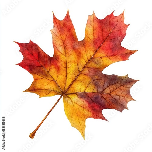 Wallpaper Mural Vibrant autumn maple leaf Torontodigital.ca