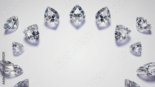 A group of diamonds arranged in a circle, often used as a symbol or decoration