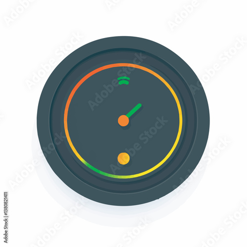 Round gauge displays status level visually