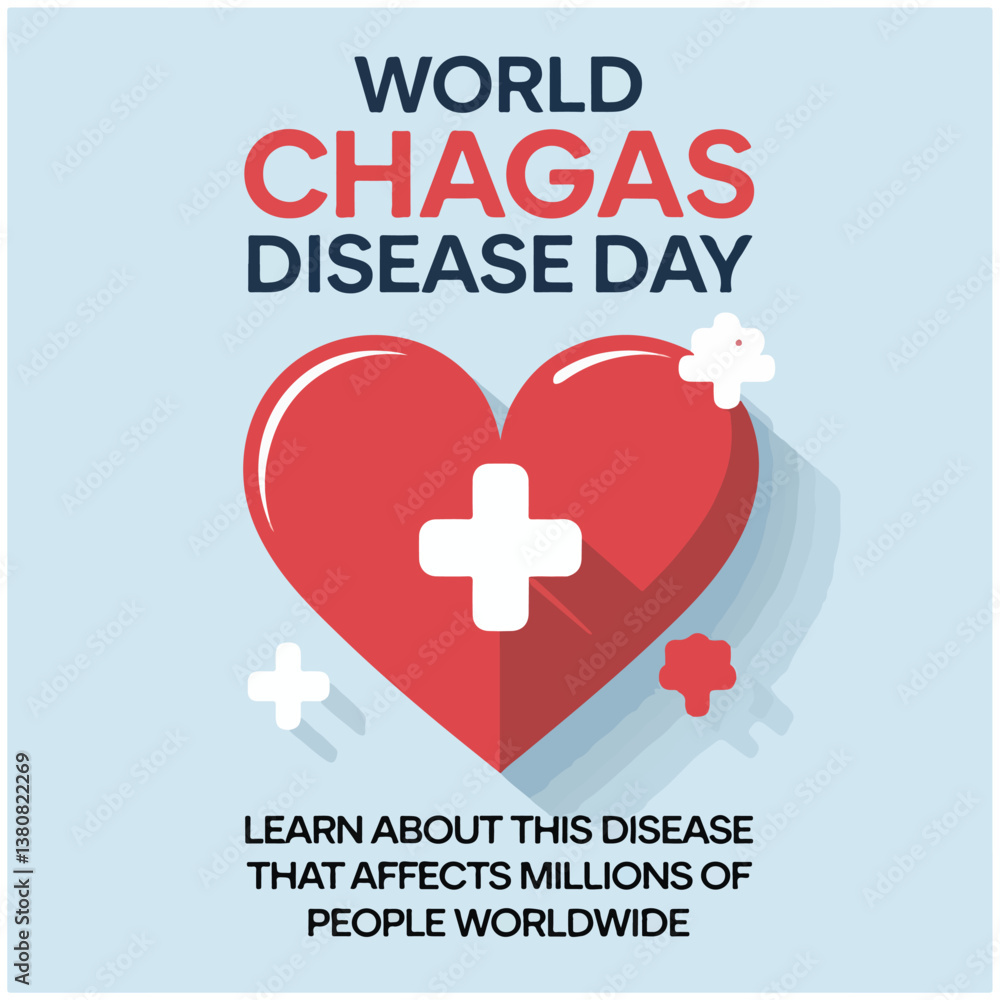 Fototapeta premium World Chagas Disease Day flyer poster image 11.eps