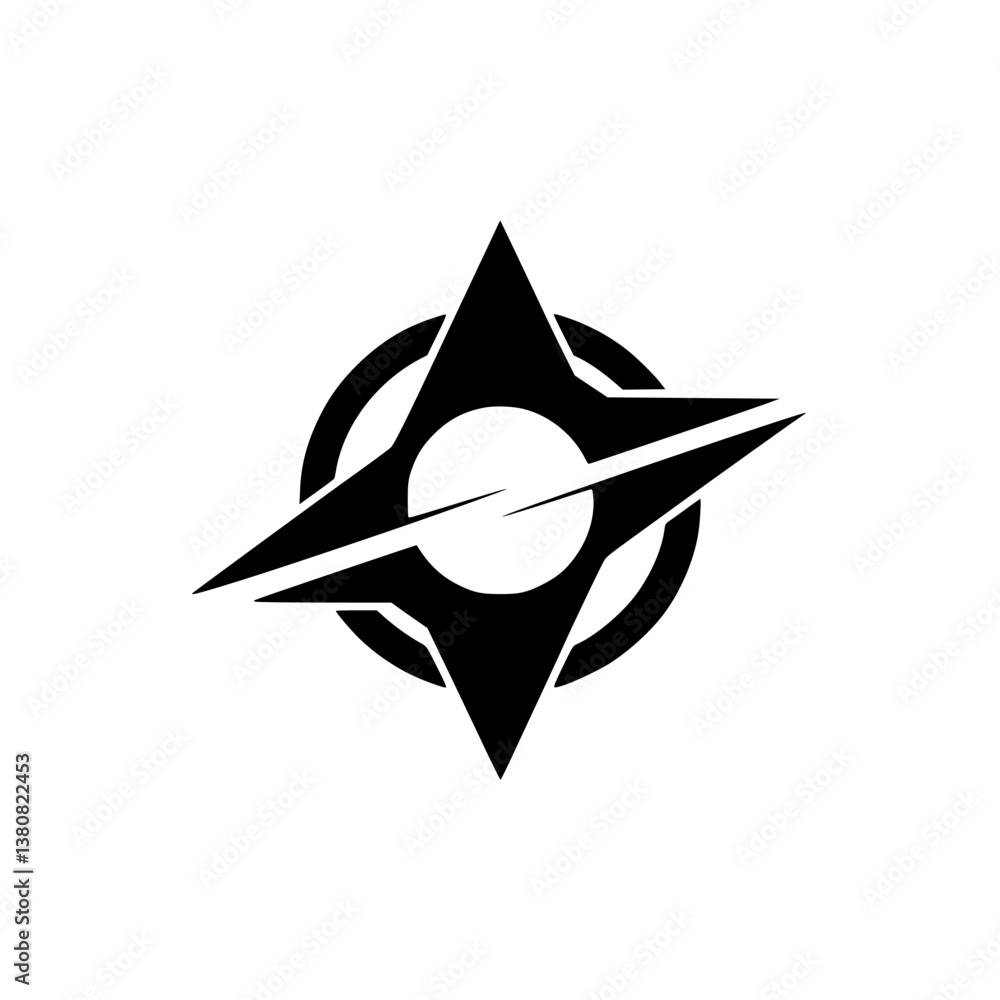 Minimalist Black Star Logo Design on White Background Minimalist Black Star Logo Design on White Background