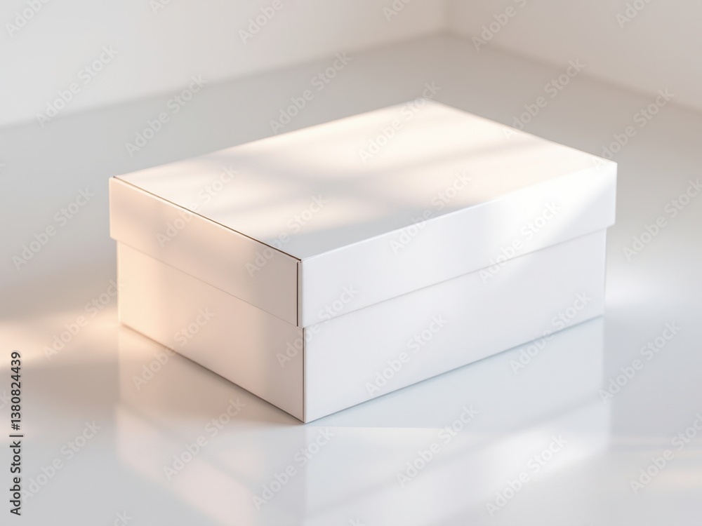 White horizontal rectangle blank box from top side far angle. White horizontal rectangle blank box from top side far angle.