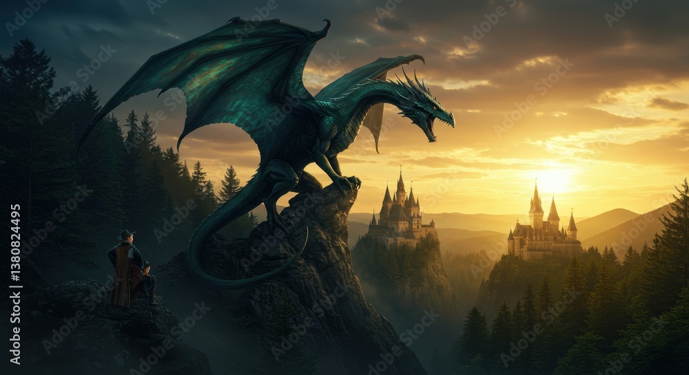 Fototapeta premium A defile Dragon with spiritedness