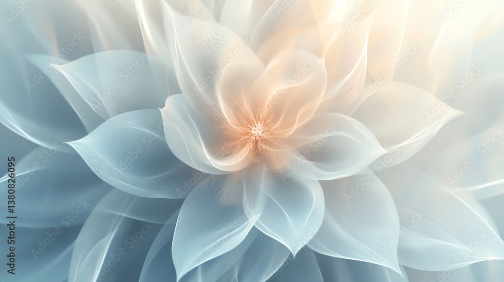 Abstract floral bloom with soft light effect. Abstract floral bloom with soft light effect.