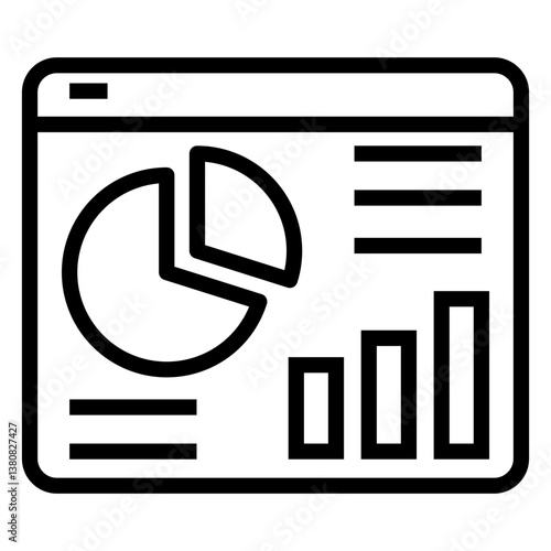 data visualization vector icon
 