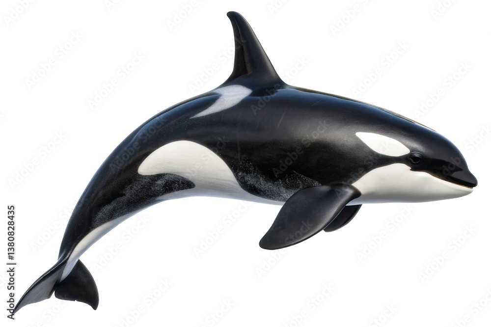 Orca swimming in the ocean showcasing its graceful movements and natural beauty in the aquatic world for educational and design purposes Orca swimming in the ocean showcasing its graceful movements and natural beauty in the aquatic world for educational and design purposes
