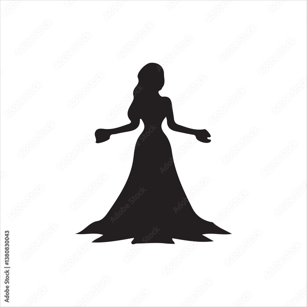 silhouette of a dancing woman silhouette of a dancing woman