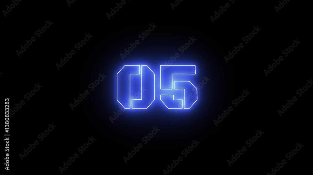 Lightning Effect Countdown Timer Animation Lightning Effect Countdown Timer Animation
