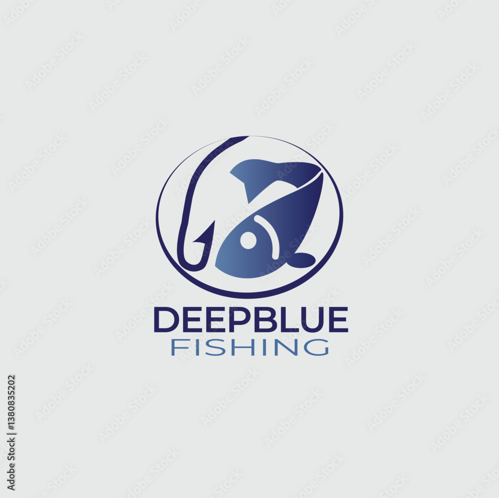 Obraz premium fishing logo design