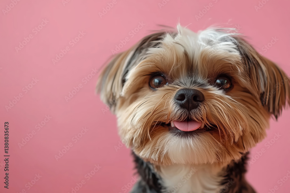 Happy dog enjoys grooming at pet spa with delight and care Happy dog enjoys grooming at pet spa with delight and care