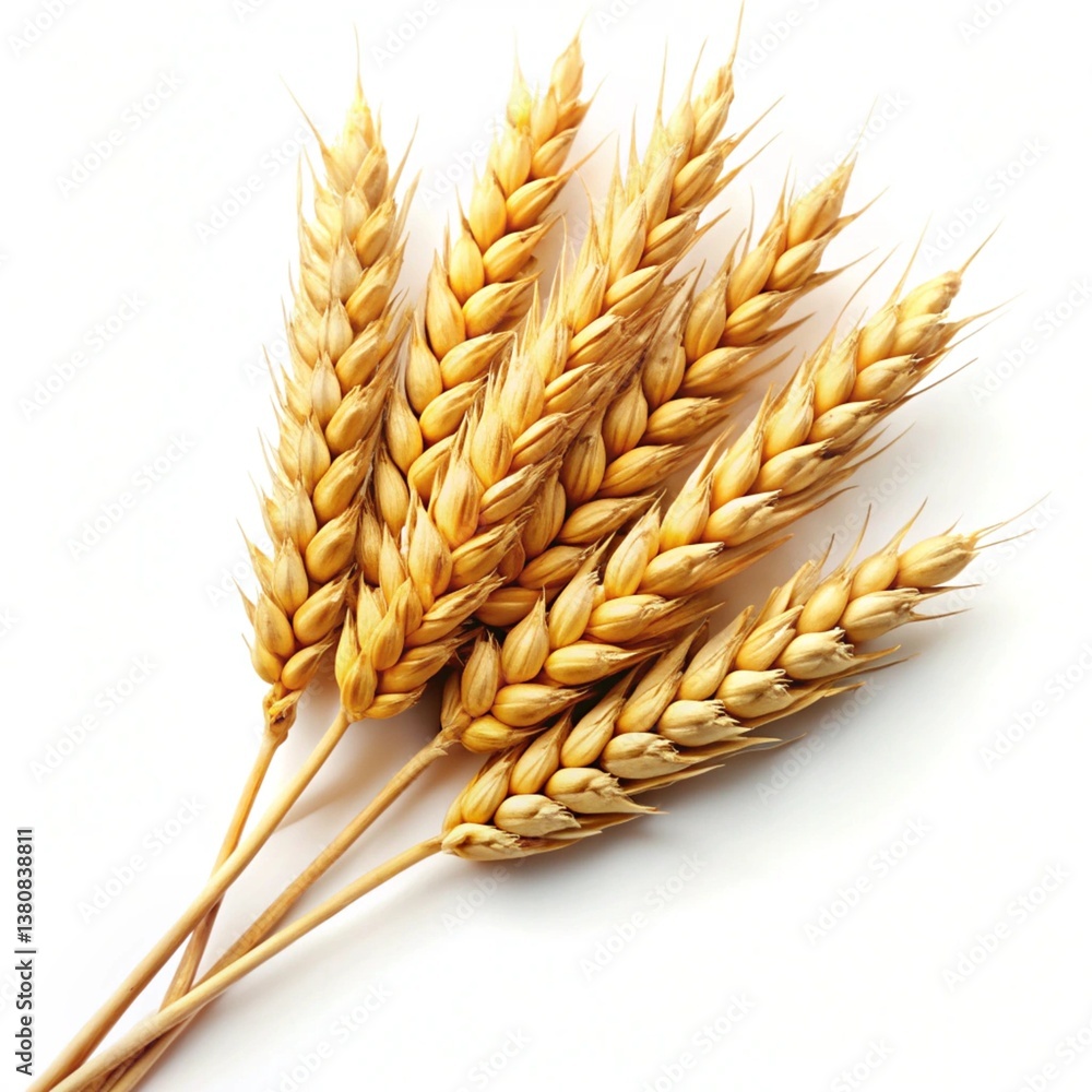 wheat ears isolated on white wheat ears isolated on white