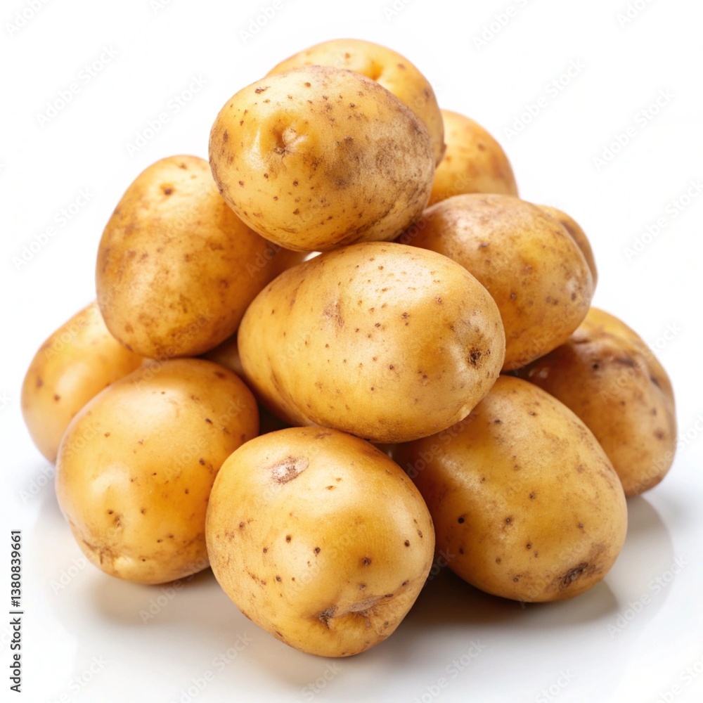 potatoes isolated on white background potatoes isolated on white background