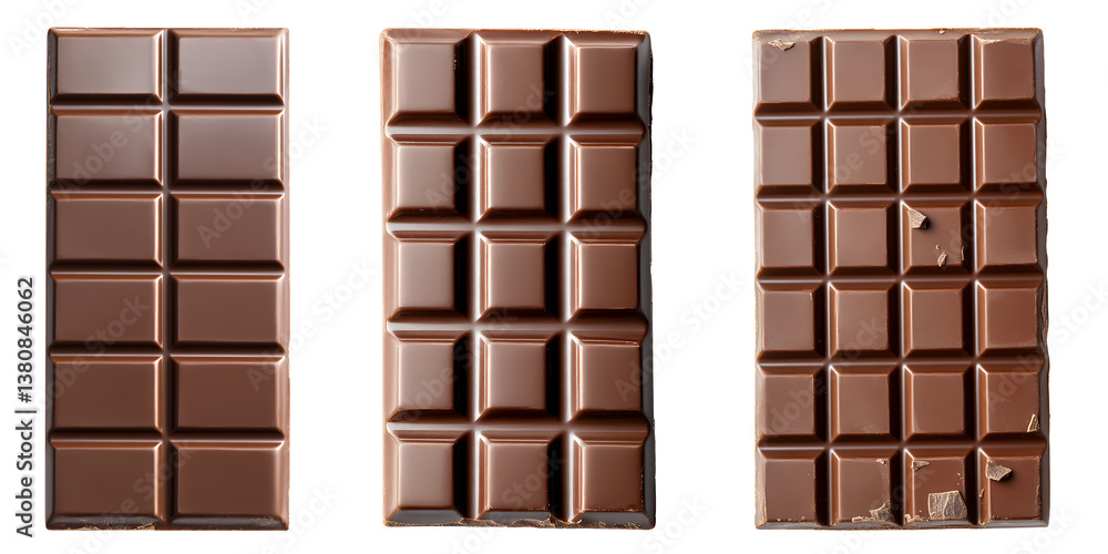 Delicious Dark Chocolate Bars Three Variations of Sweet Treat Delicious Dark Chocolate Bars Three Variations of Sweet Treat