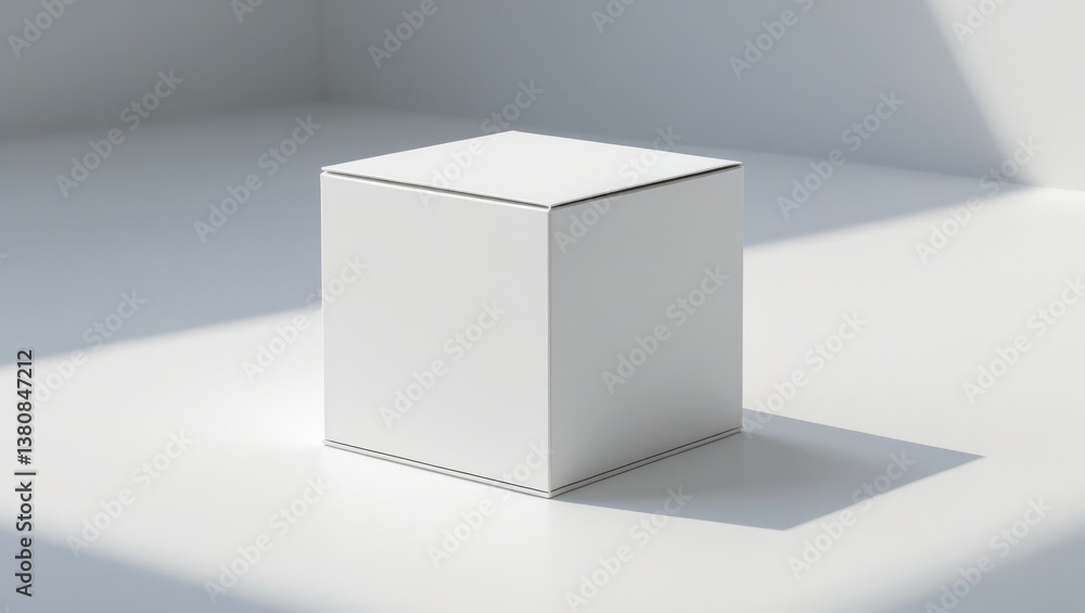 Blank Box Mockup on White Background Blank Box Mockup on White Background