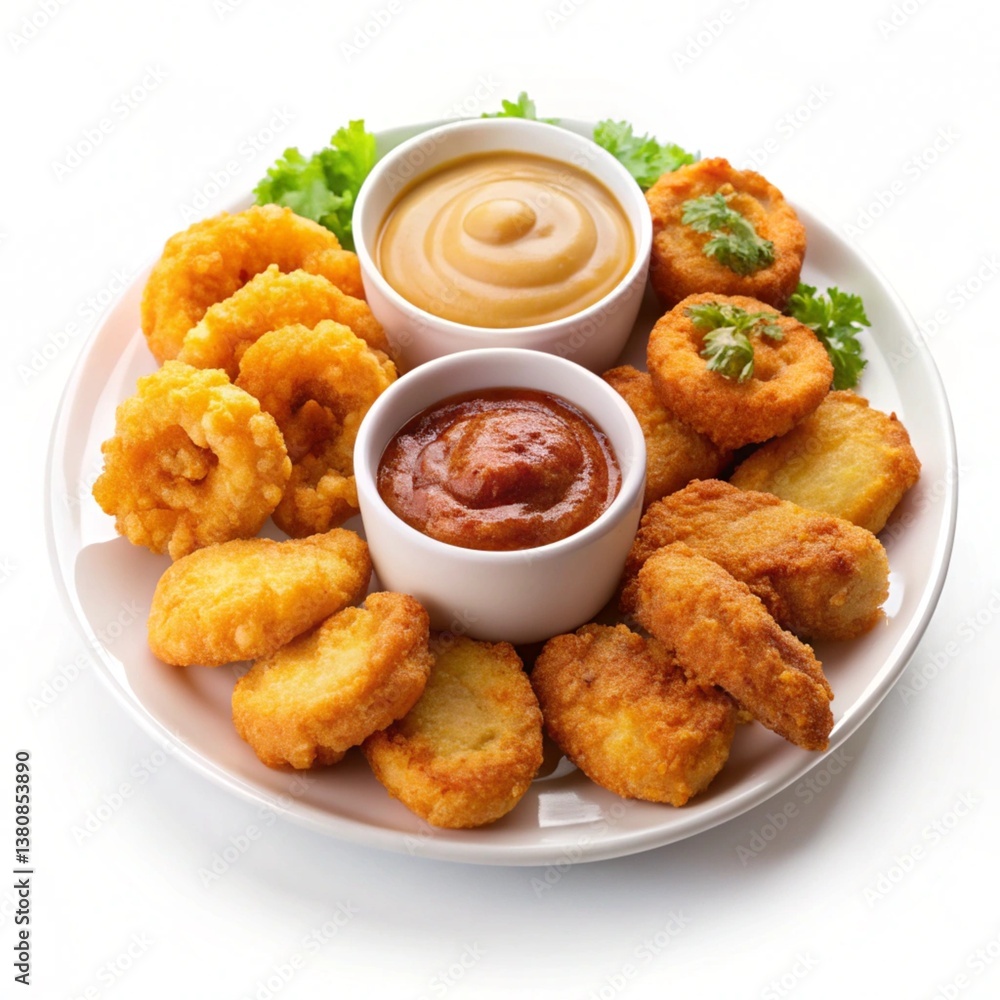 chicken nuggets with french fries chicken nuggets with french fries