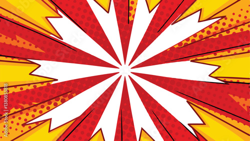 Dynamic Comic Book Explosion Pop Art Radial Background Design