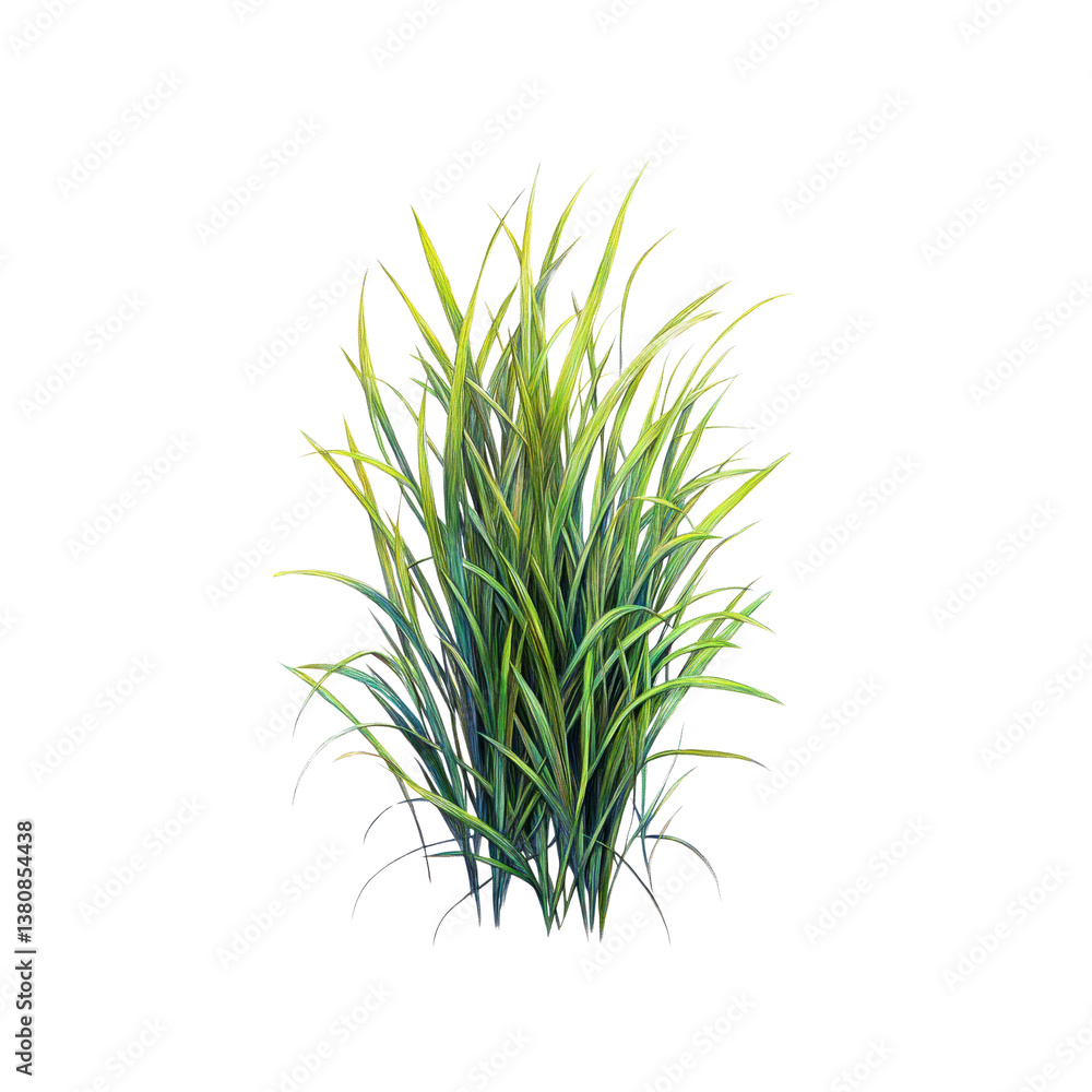 Fototapeta premium Lush Green Ornamental Grass