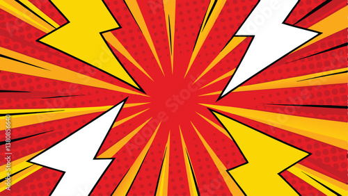 Dynamic Comic Book Style Explosion Background Design