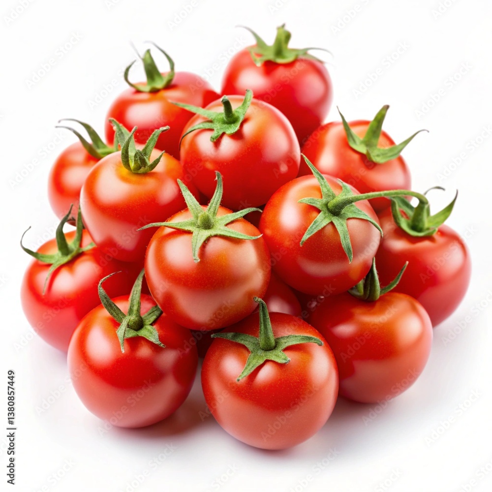 cherry tomatoes on a white cherry tomatoes on a white