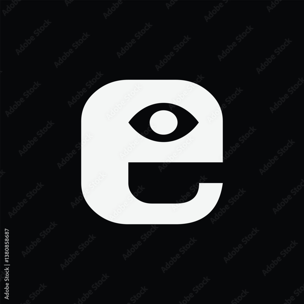 Obraz premium Creative E Letter Creative Monogram Vector Sign, Stylish and Gradient Logo Sign E Letter, E Character Logo