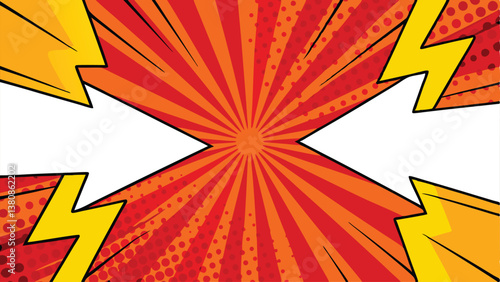 Comic Book Pop Art Style Explosion Background Design