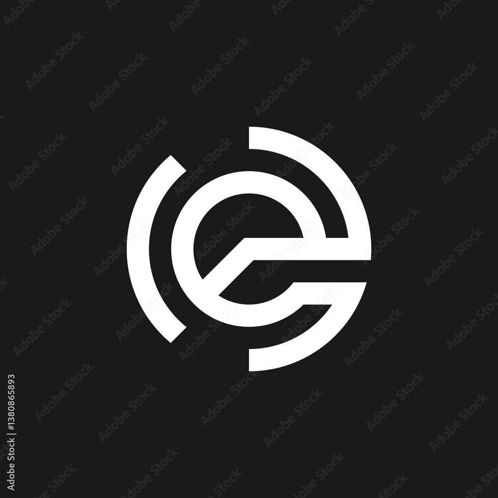 Obraz premium letter E logo