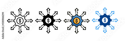 Expansion  Icon Set Multiple Style Collection