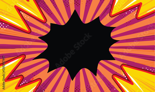 Dynamic Comic Book Explosion Background Design Elements