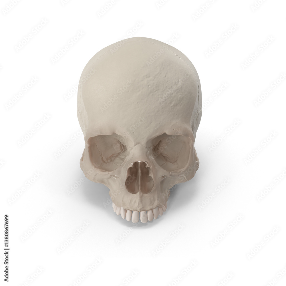 Fototapeta premium human skull isolated on white