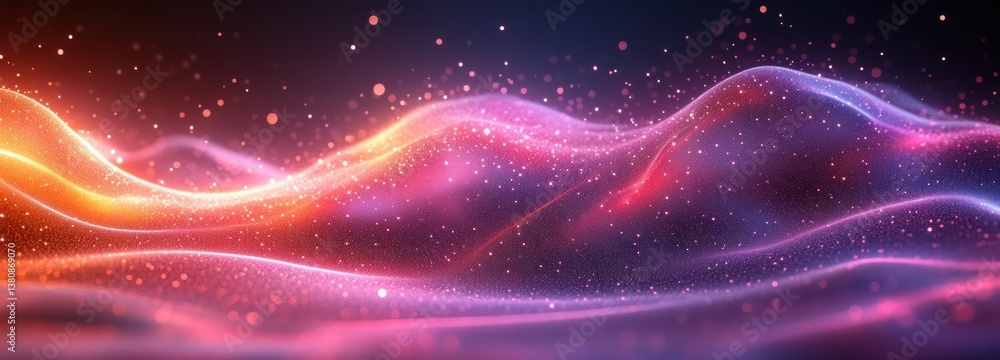 Dynamic Abstract Wave Background with Glowing Dots and Smooth Gradient Colors Dynamic Abstract Wave Background with Glowing Dots and Smooth Gradient Colors