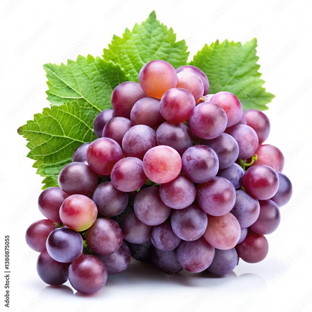 Fototapeta premium bunch of red grapes isolated