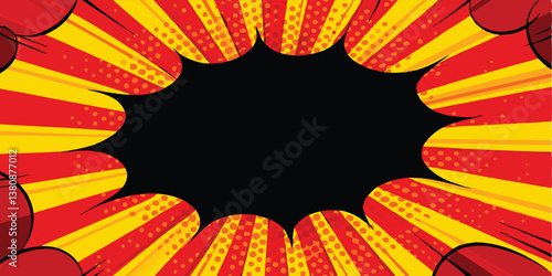Dynamic Comic Book Explosion Background Design Template