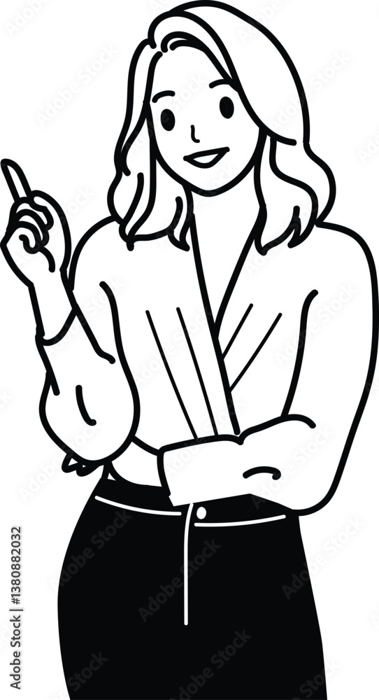 Vector art set of Working woman, business lady office suit, cartoon avatar, profile picture, drawing minimal black line Vector art set of Working woman, business lady office suit, cartoon avatar, profile picture, drawing minimal black line
