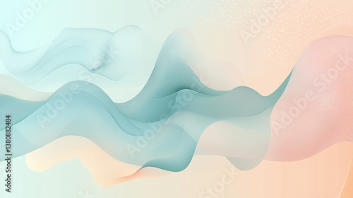 Abstract Pastel Waves Flowing Design