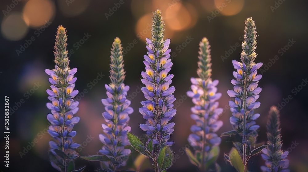 Obraz premium Blooming Veronica Officinalis flower. Shallow depth of field.