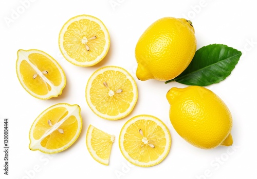 Wallpaper Mural Lemon slices isolated on white Torontodigital.ca