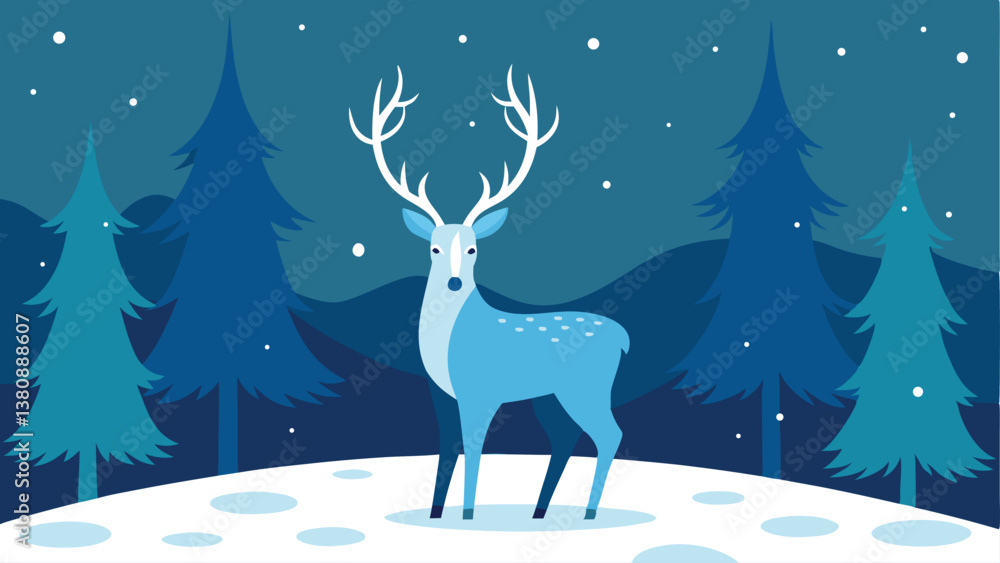 christmas card with deer christmas card with deer