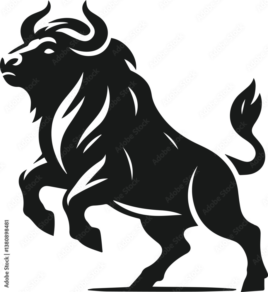 Fototapeta premium Buffalo silhouette