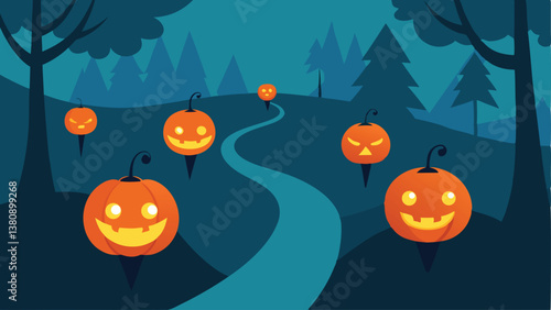 halloween background with pumpkins