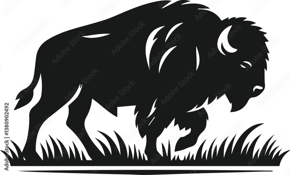Fototapeta premium Buffalo silhouette