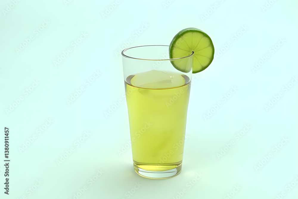 Ice in a glass soda water and lemon Ice in a glass soda water and lemon