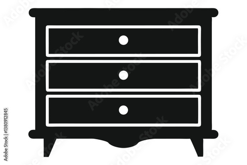 chest of drawers vector illustration