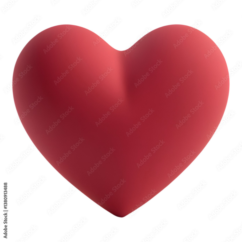 Matte Red Heart Balloon with a Soft Finish Matte Red Heart Balloon with a Soft Finish