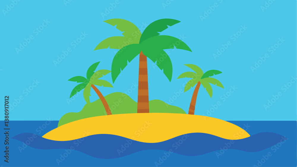 tropical island with palm trees tropical island with palm trees