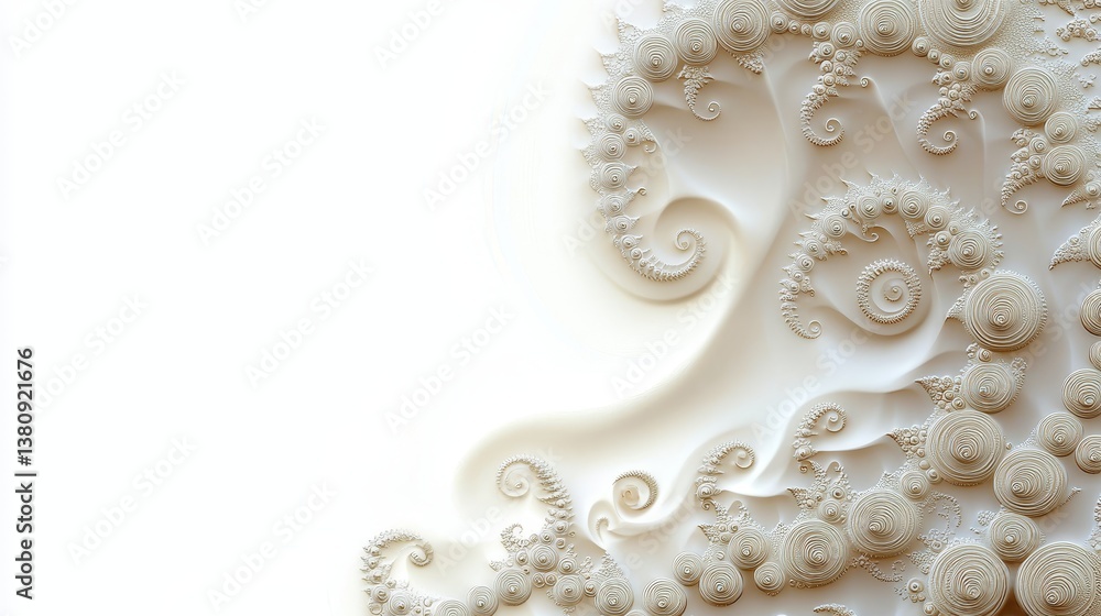 Abstract white background with elegant swirling and flowing patterns Abstract white background with elegant swirling and flowing patterns