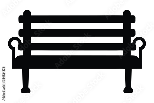 bench in silhouette