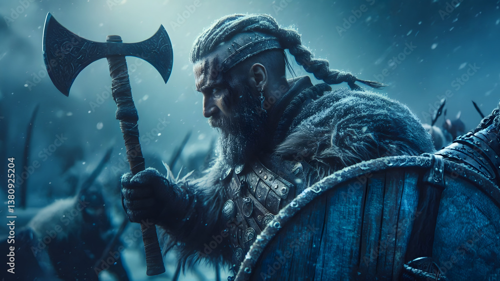 Obraz premium viking holding an axe