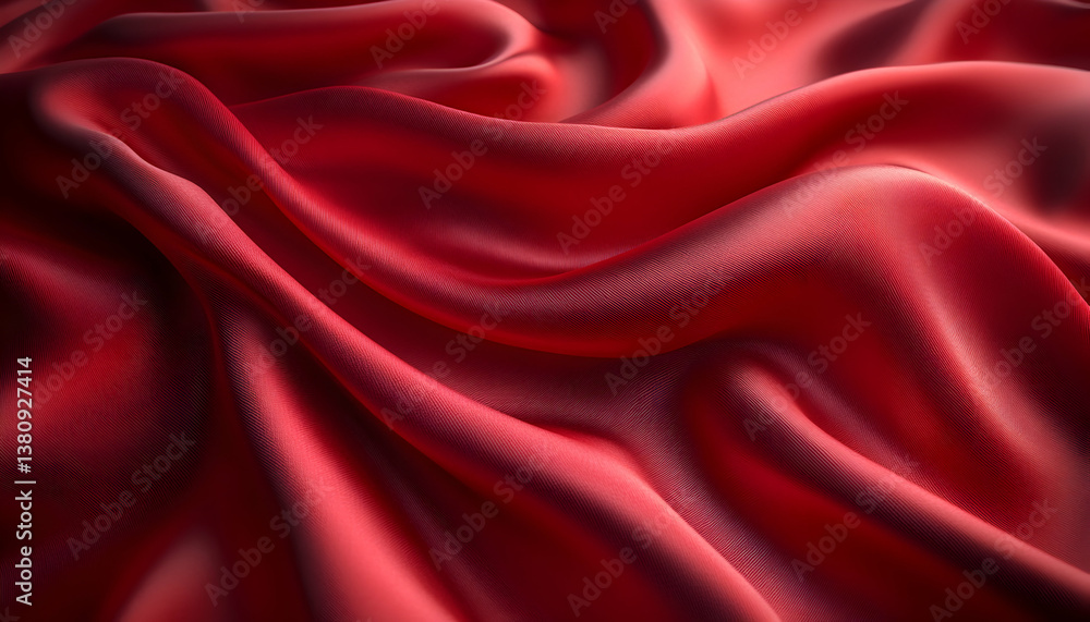 Obraz premium Crimson silk fabric texture